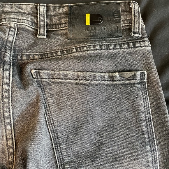 Denimology Mens Jeans Slim Straight Fit Size 32 Dark Grey - Picture 2 of 4